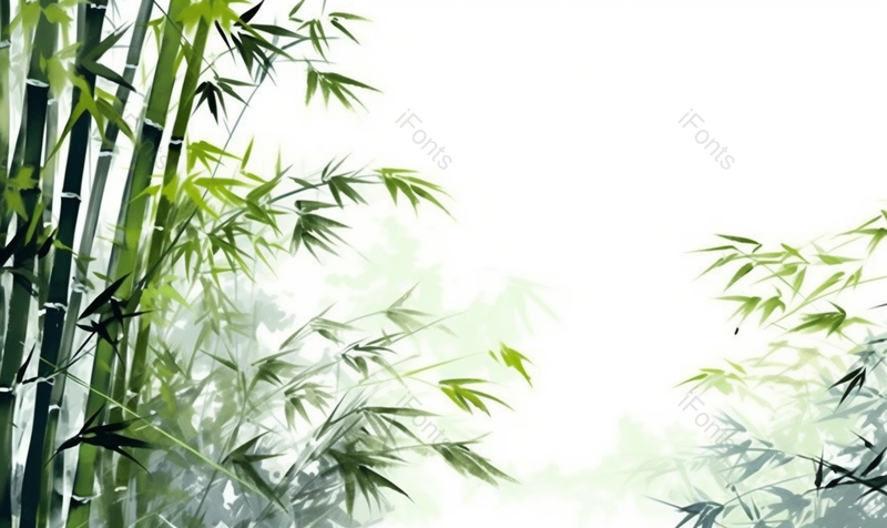 水彩画竹林植物背景,插画/手绘图,插画/手绘图库,插画/手绘图下载,插画/手绘